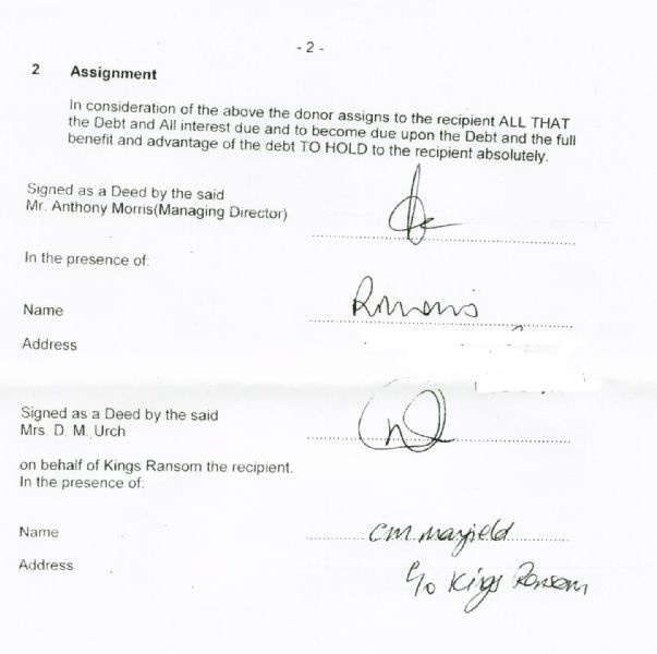 Assignment of deed of trust form